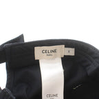Celine Triomphe Baseball Cap Hat Logo Embroidery M Black — view 8