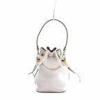 Fendi Mini Montresor Drawstring 2-Way Shoulder Bag Leather Silver Colored — view 2