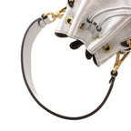 Fendi Mini Montresor Drawstring 2-Way Shoulder Bag Leather Silver Colored — view 5