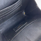 Saint Laurent Vicky Greige Gold Leather Shoulder Bag — view 8