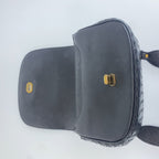 Bottega Veneta Intrecciato Black Gold Leather Crossbody Shoulder Bag — view 6