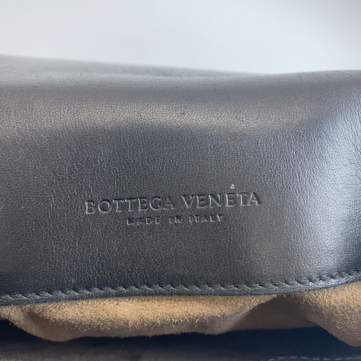 Bottega Veneta Intrecciato Black Gold Leather Crossbody Shoulder Bag — view 8
