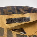 Fendi Selleria Zucca Pattern Brown Canvas Leather Crossbody Shoulder Bag — view 7
