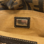 Fendi Selleria Zucca Pattern Brown Canvas Leather Crossbody Shoulder Bag — view 6