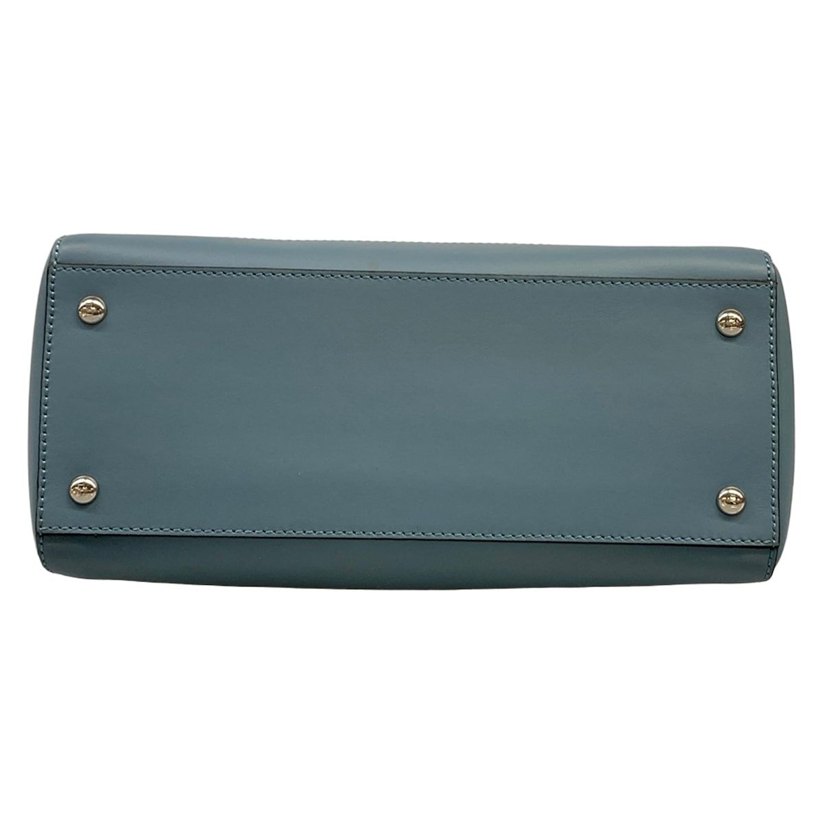 Fendi Handbag Dot Com Light Blue Leather — view 5