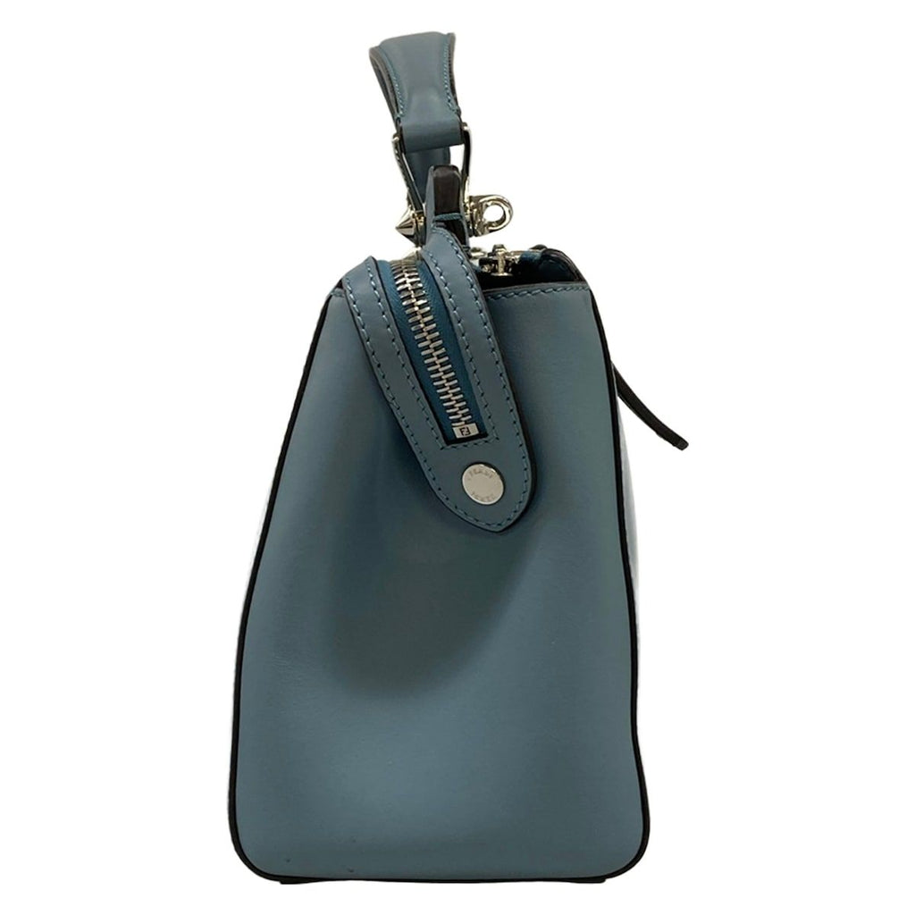 Fendi Handbag Dot Com Light Blue Leather — view 4