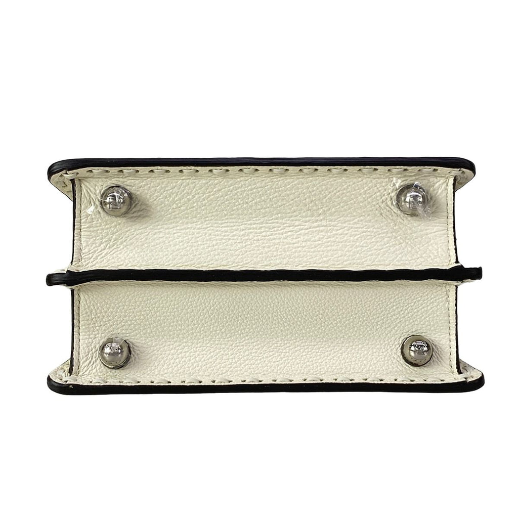 Fendi Handbag Peekaboo ISeeU Petit Selleria White Leather — view 5