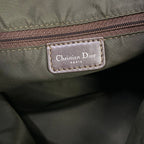 Dior Shoulder Bag Logo Glam Dark Brown Ivory Leather — view 8
