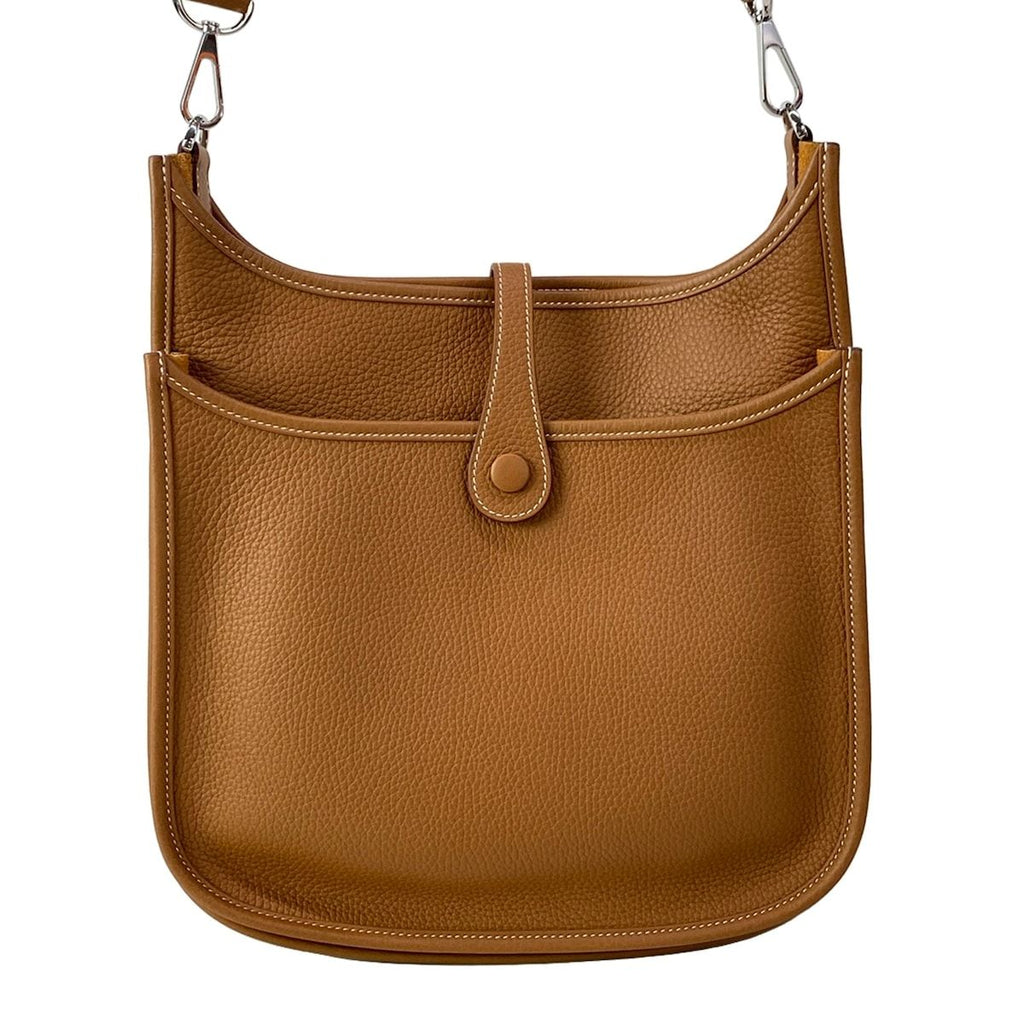 Hermes Shoulder Bag Evelyne 3 III PM Gold Silver — view 3