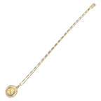 Celine Vintage Triomphe Rhinestone Gold Metal Necklace — view 3