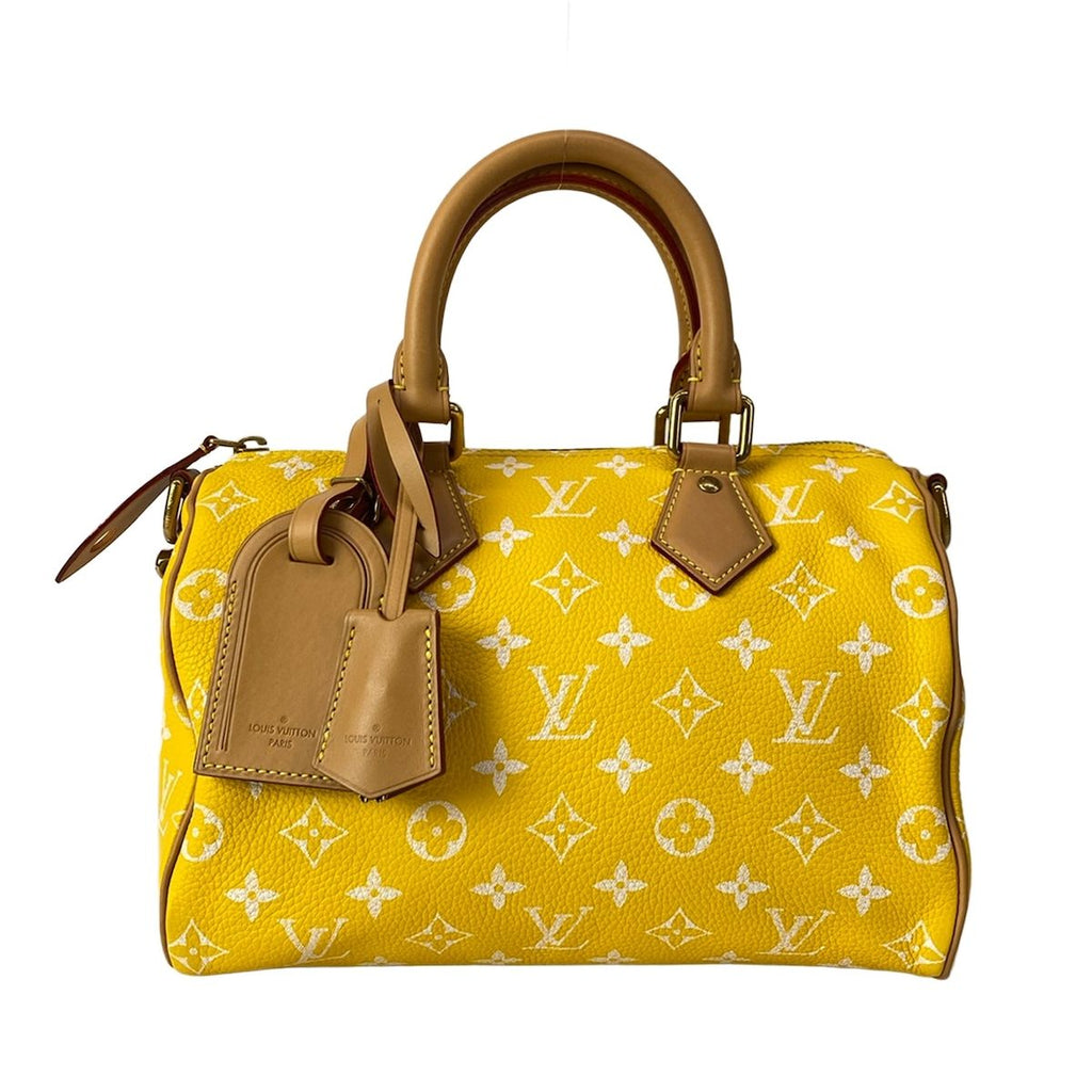 Louis Vuitton Handbag Speedy P9 25 Jaune Matte Leather Cowhide