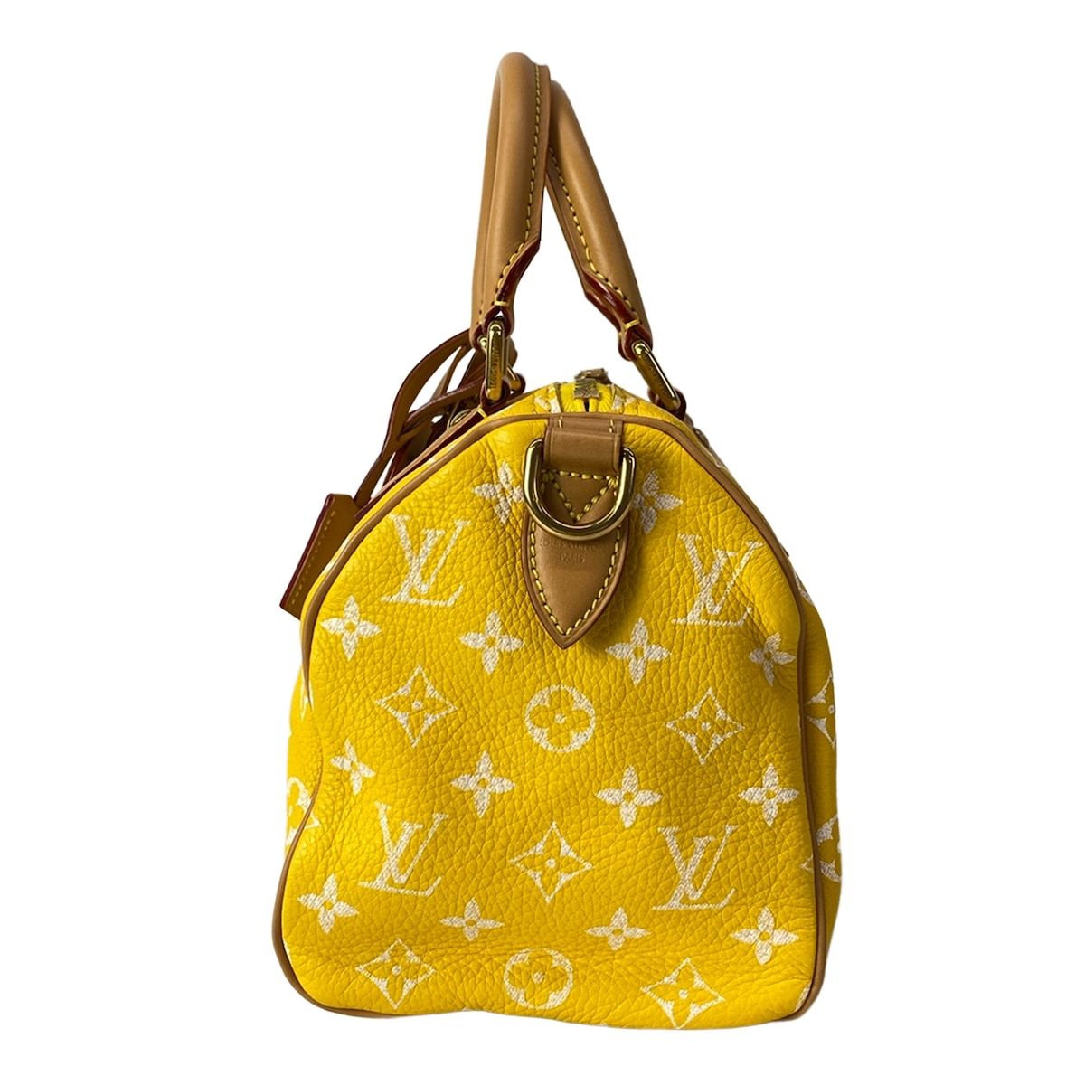 Louis Vuitton Handbag Speedy P9 25 Jaune Matte Leather Cowhide — view 4
