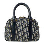 Dior D-vibe Bowling Bag Medium Light Gray Navy — view 3