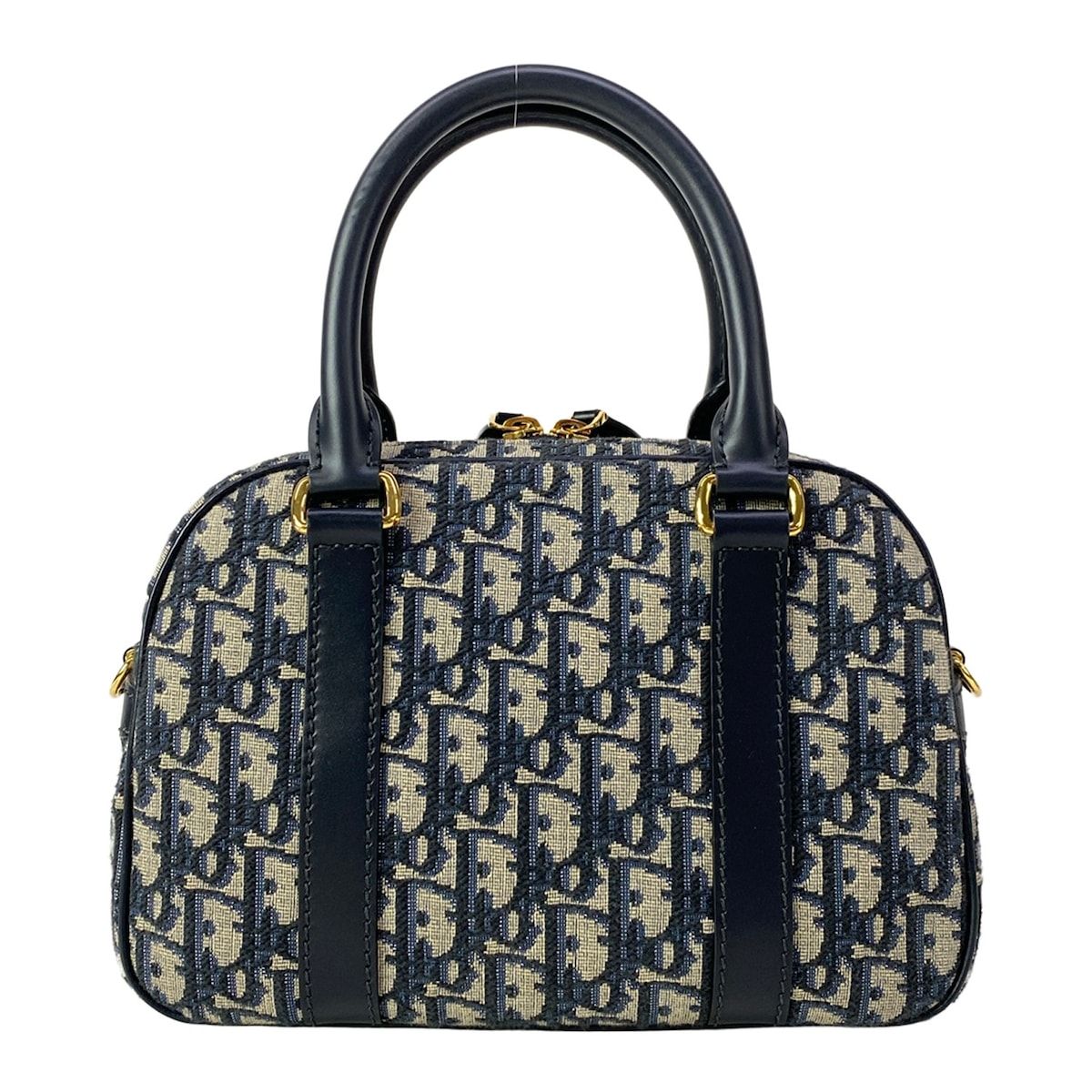 Dior D-vibe Bowling Bag Medium Light Gray Navy — view 3