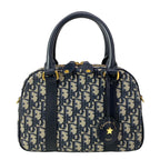 Dior D-vibe Bowling Bag Medium Light Gray Navy