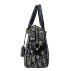 Dior D-vibe Bowling Bag Medium Light Gray Navy — view 4