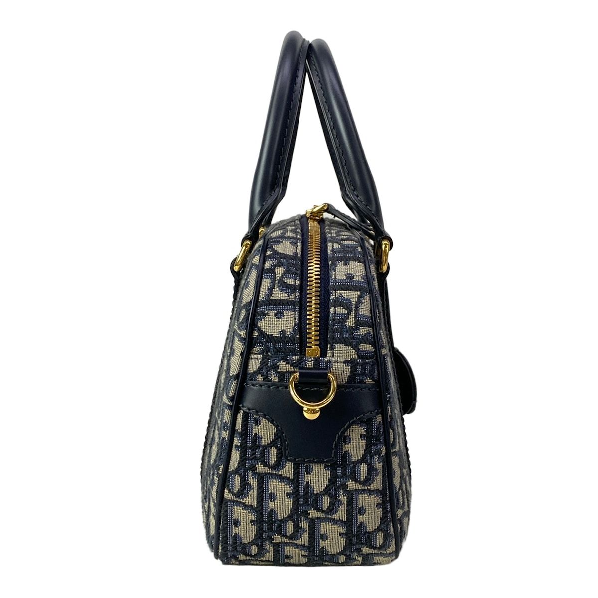 Dior D-vibe Bowling Bag Medium Light Gray Navy — view 2