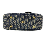 Dior D-vibe Bowling Bag Medium Light Gray Navy — view 5