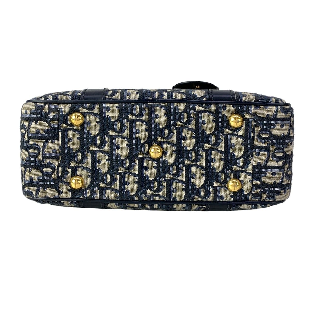 Dior D-vibe Bowling Bag Medium Light Gray Navy — view 5