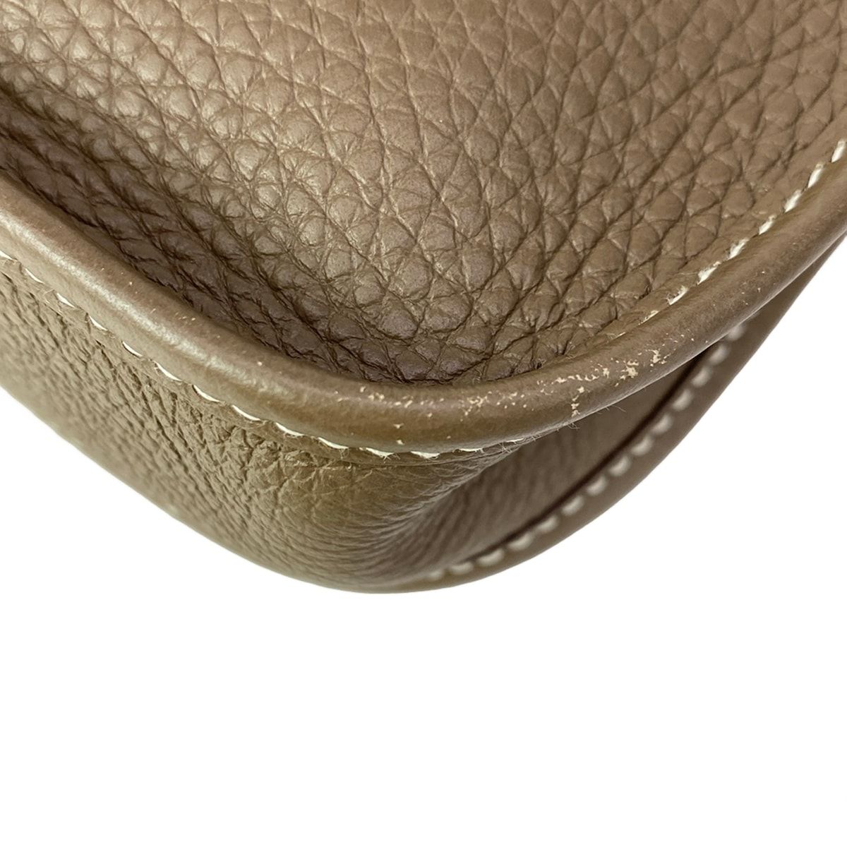 Hermes Shoulder Bag Evelyne TPM Etoupe Gold — view 7