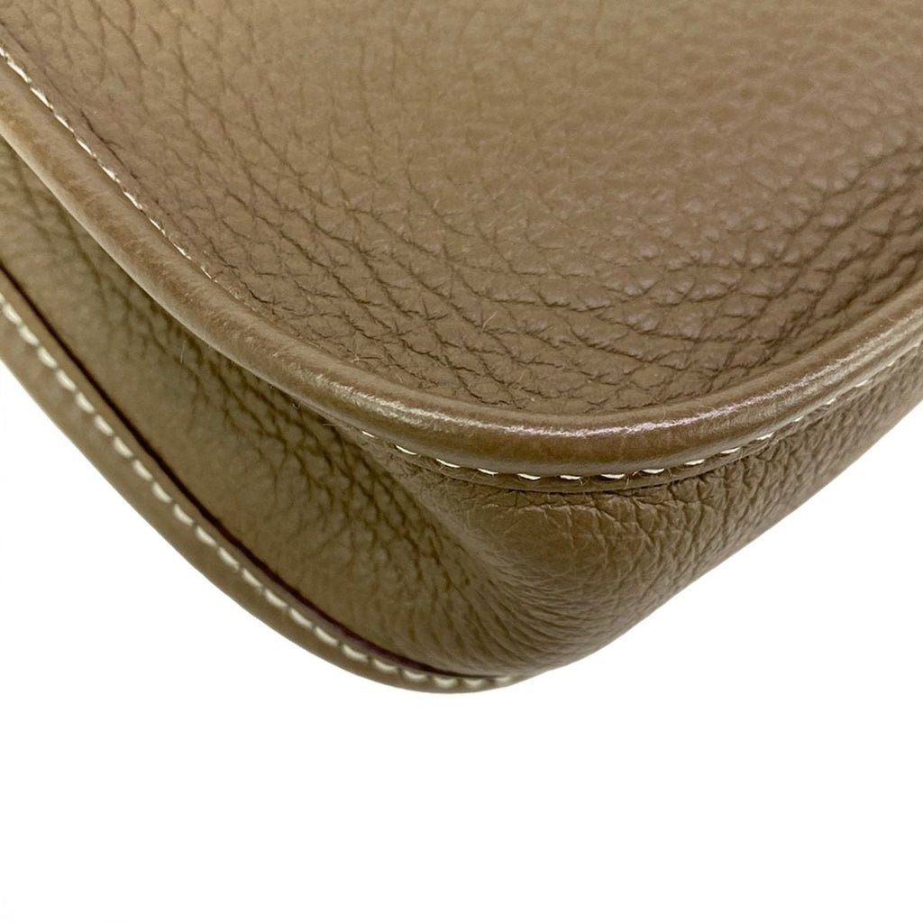 Hermes Shoulder Bag Evelyne TPM Etoupe Gold — view 8