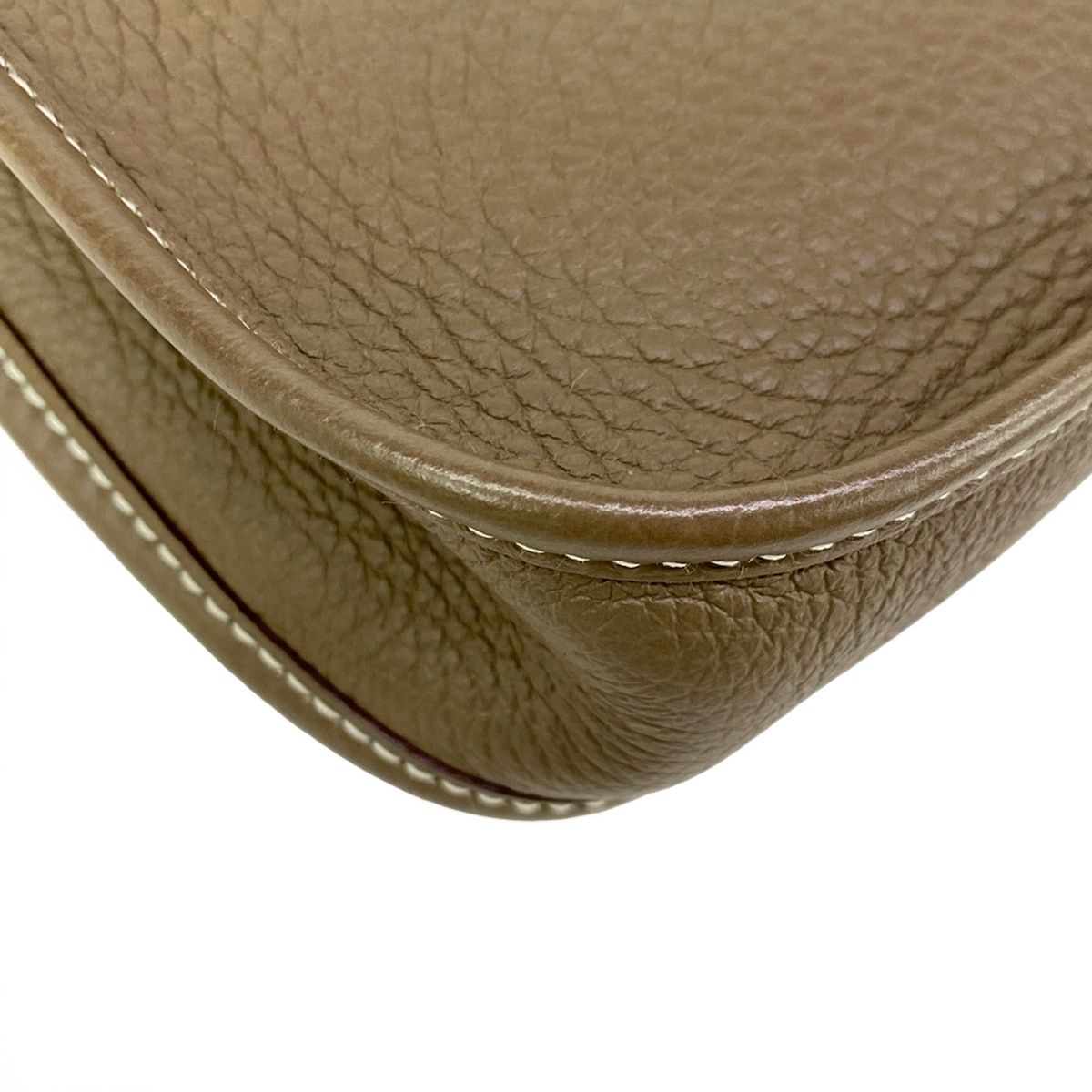 Hermes Shoulder Bag Evelyne TPM Etoupe Gold — view 8