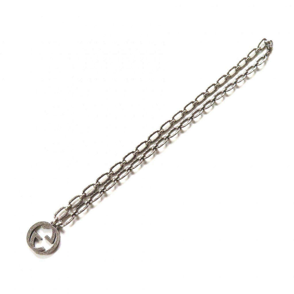 Gucci Interlocking G Arabesque Long Chain Necklace 925 Sterling Silver — view 5
