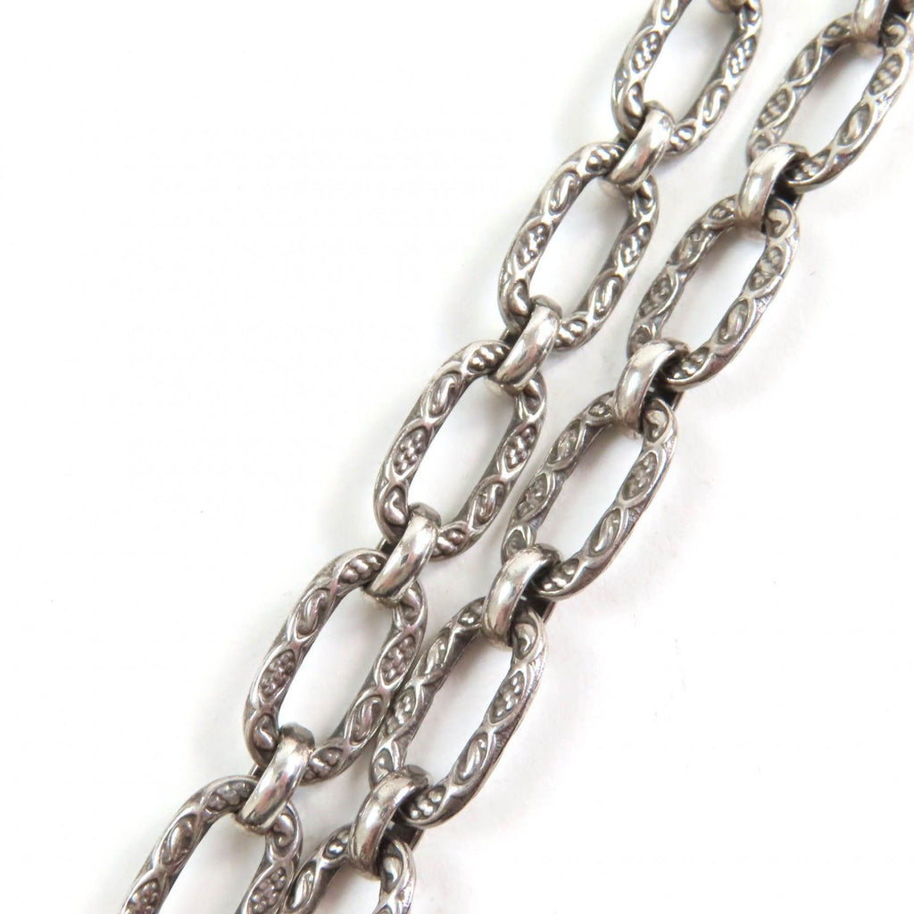 Gucci Interlocking G Arabesque Long Chain Necklace 925 Sterling Silver — view 7