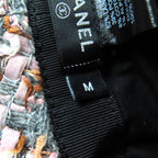 Chanel Alpaca Blend CC Logo Ribbon Tweed Bucket Hat Gray Pink — view 8