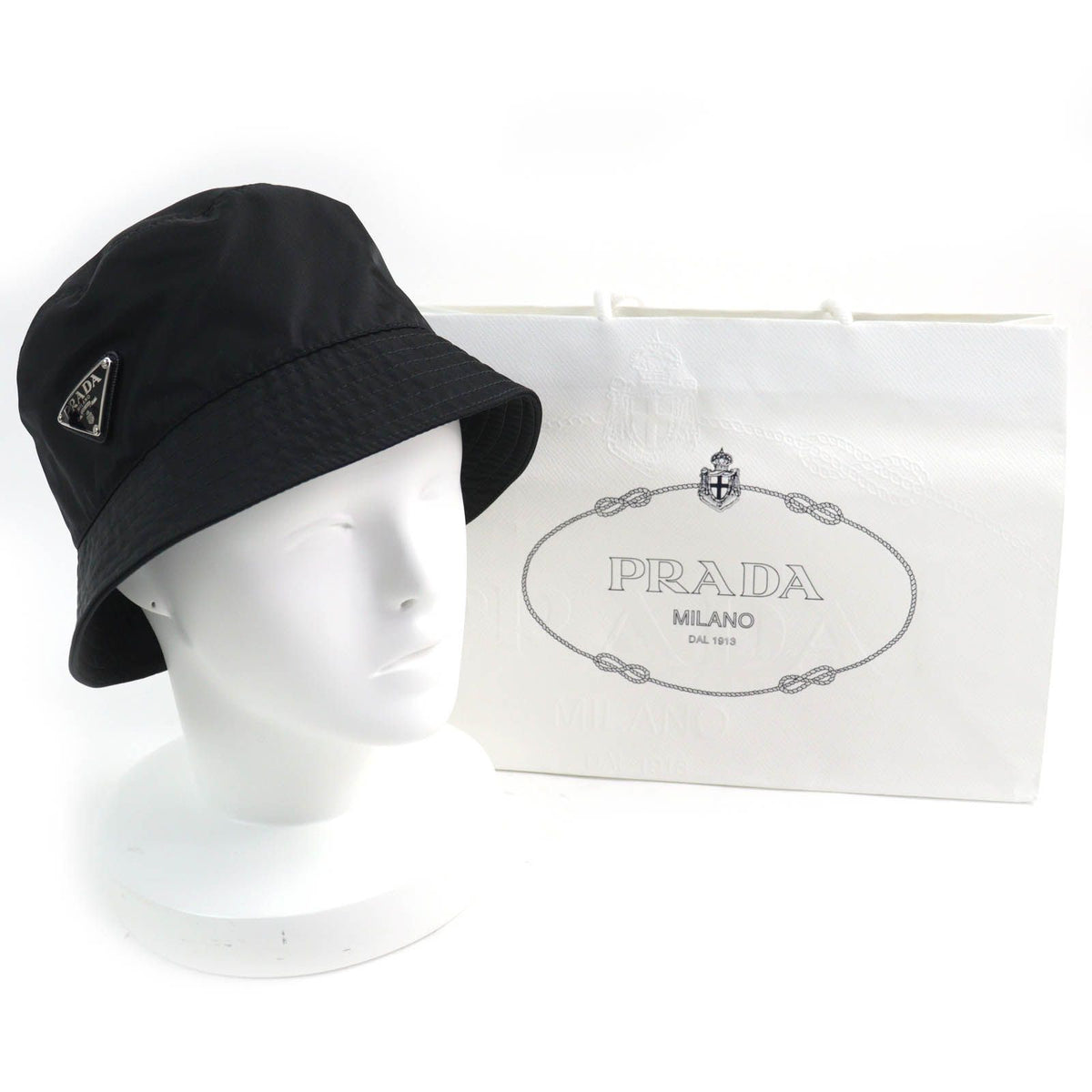 Prada Re-Nylon Bucket Hat Black — view 2
