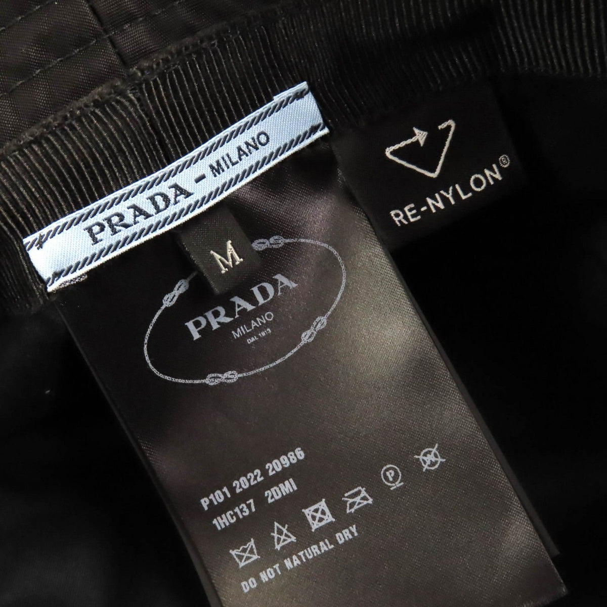 Prada Re-Nylon Bucket Hat Black — view 8