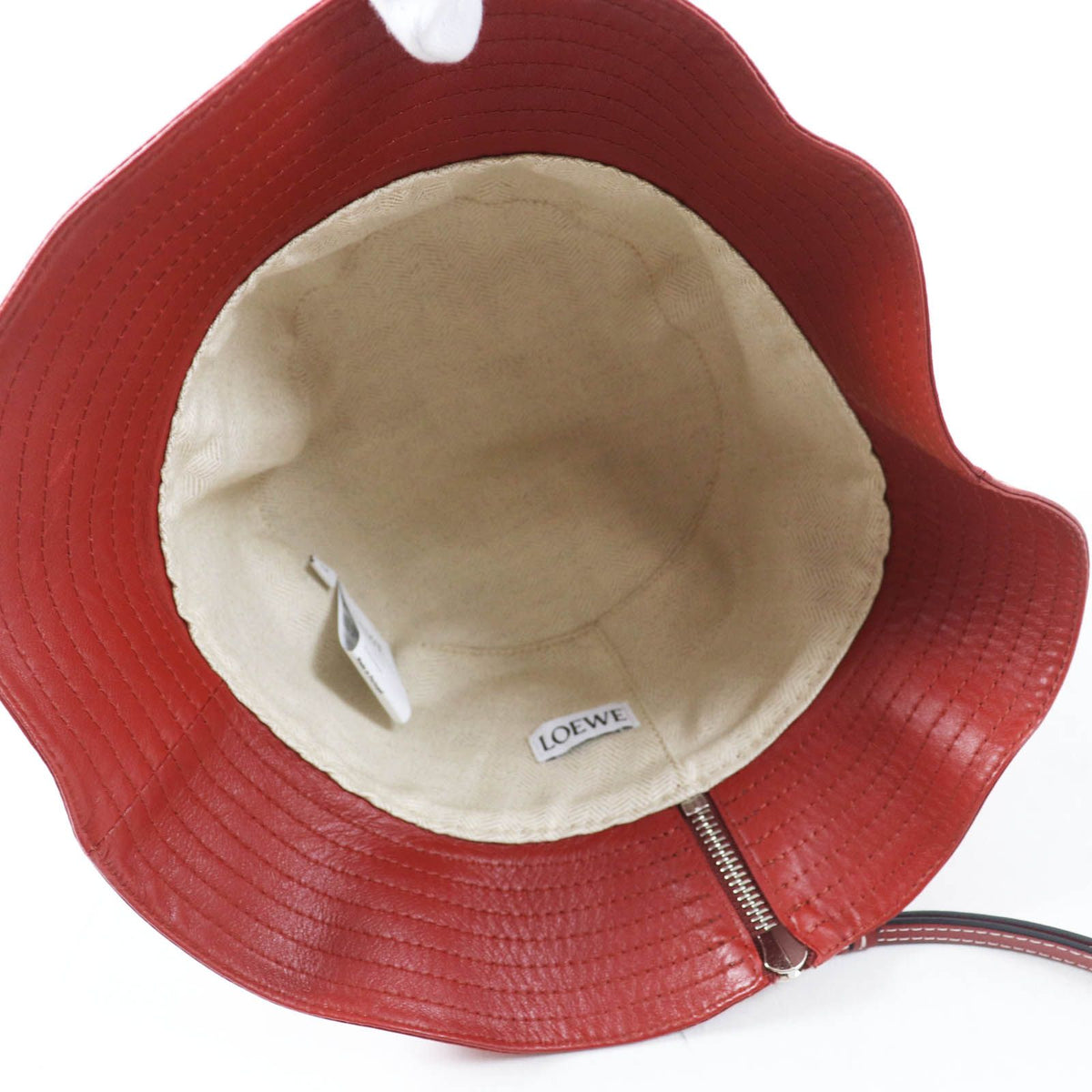 Loewe Lambskin Anagram Patched Fisherman Hat Bucket Hat Terracotta 57 — view 7