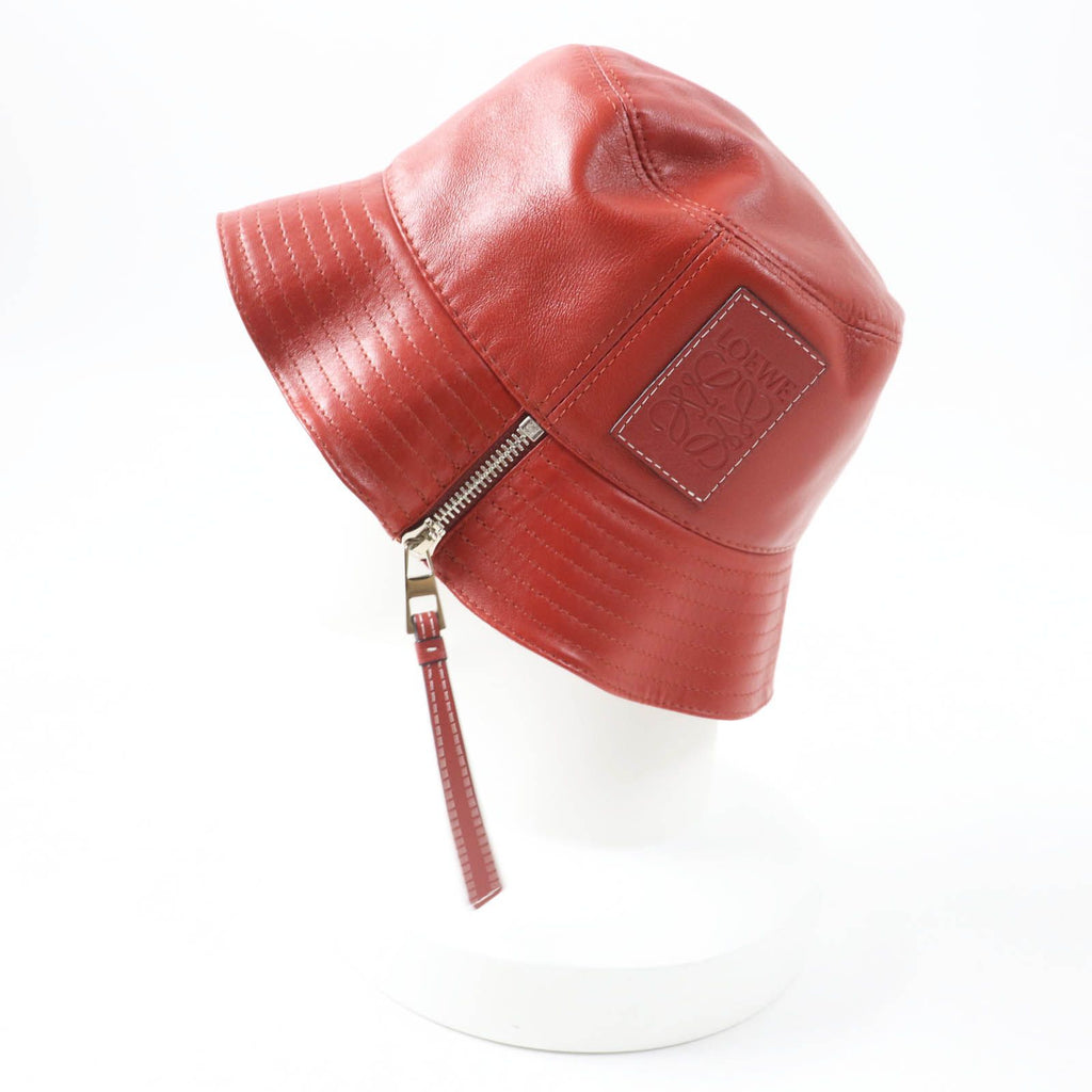 Loewe Lambskin Anagram Patched Fisherman Hat Bucket Hat Terracotta 57 — view 4