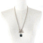 Hermes Necklace Helios Fer a Cheval Camaieu Blue Horseshoe Pendant — view 4