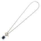Hermes Necklace Helios Fer a Cheval Camaieu Blue Horseshoe Pendant — view 3