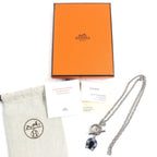 Hermes Necklace Helios Fer a Cheval Camaieu Blue Horseshoe Pendant — view 2
