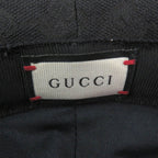 Gucci GG Canvas Leather Piping Fedora Hat Bucket Hat Black — view 6