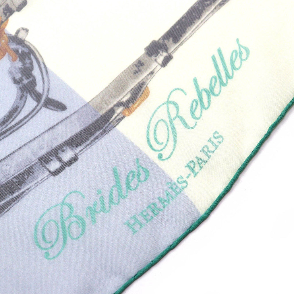 Hermes Brides Rebelles Harness Silk 100% Carre 140 Large Shawl Scarf Multicolor — view 5