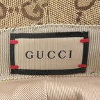 Gucci GG Canvas Leather Piping Bucket Hat Fedora Hat Beige — view 6