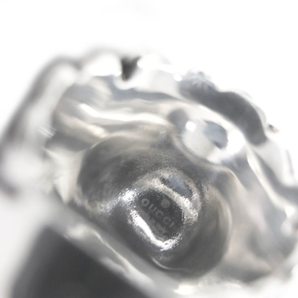 Gucci Lionhead Ring Color Stone Silver Black — view 8