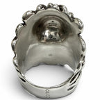 Gucci Lionhead Ring Color Stone Silver Black — view 6