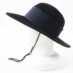Gucci Rabbit Felt Wide Brim Hat Black Dark Navy XL 60 — view 4