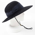 Gucci Rabbit Felt Wide Brim Hat Black Dark Navy XL 60 — view 2