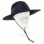 Gucci Rabbit Felt Wide Brim Hat Black Dark Navy XL 60