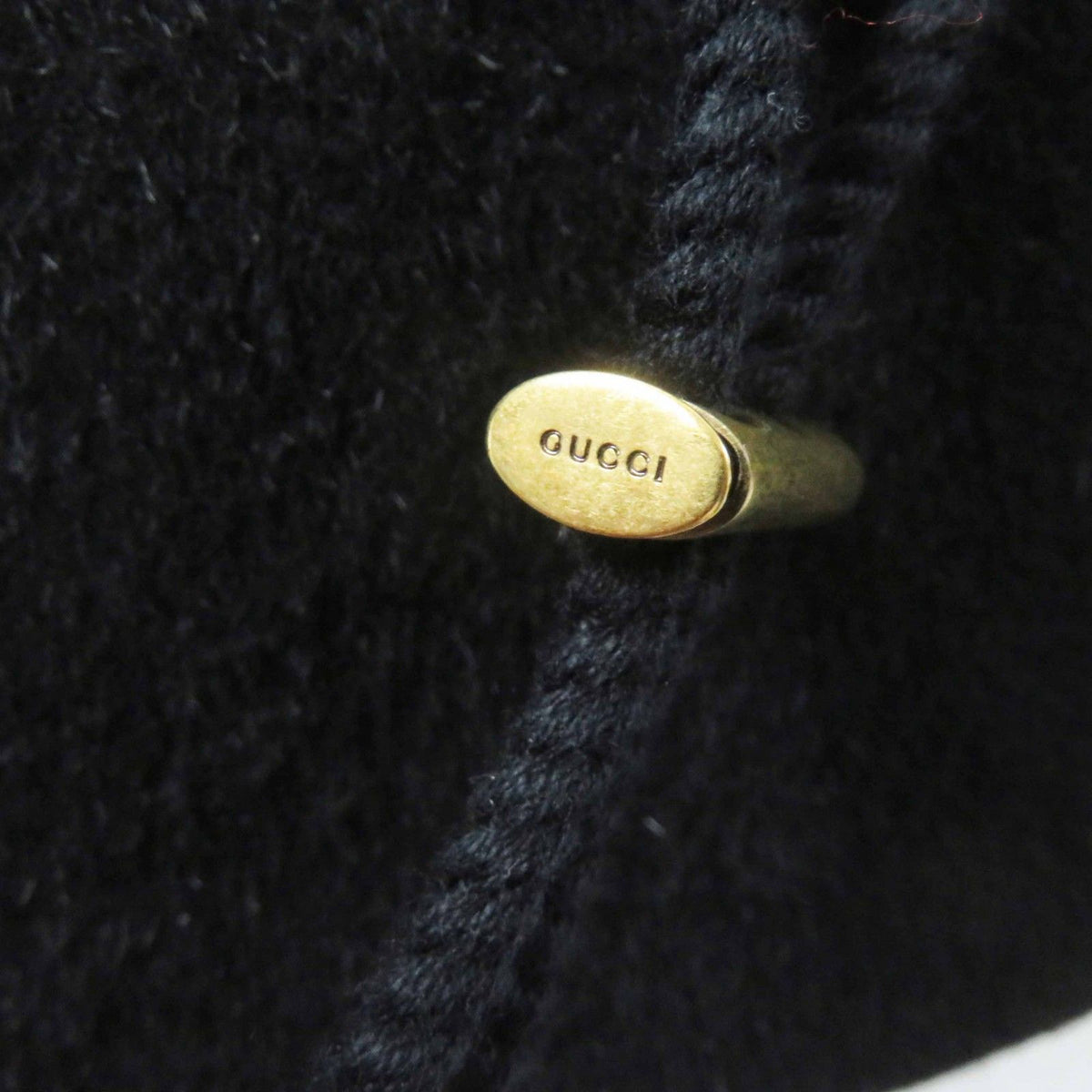 Gucci Rabbit Felt Wide Brim Hat Black Dark Navy XL 60 — view 8