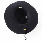 Gucci Rabbit Felt Wide Brim Hat Black Dark Navy XL 60 — view 7