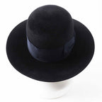 Gucci Rabbit Felt Wide Brim Hat Black Dark Navy XL 60 — view 3