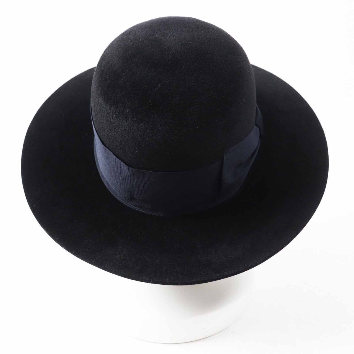 Gucci Rabbit Felt Wide Brim Hat Black Dark Navy XL 60 — view 3