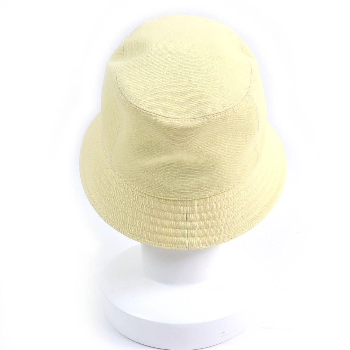 Hermes Calvi Cotton 100% Sellier Bucket Hat Yellow 57 — view 4