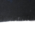 Louis Vuitton Cashmere 100% Monogram Fringe Shawl Scarf Black Navy — view 5